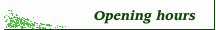 Opening hours